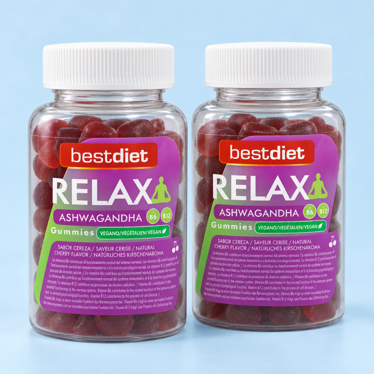 Gominolas de ashwagandha con vitaminas B6 y B12