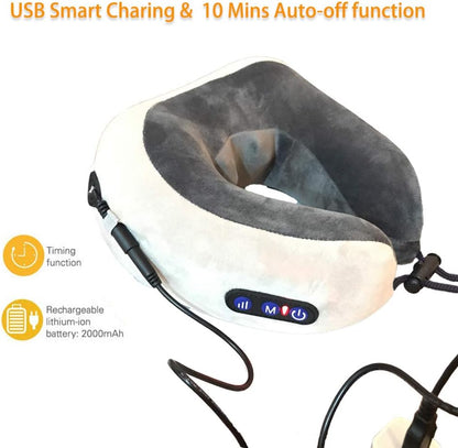 COJÍN DE MASAJE ELÉCTRICO PARA CUELLO CON CALOR