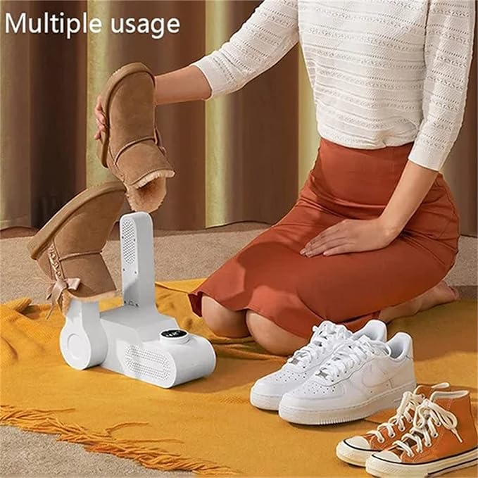 Calentador secador de zapatos portátil.