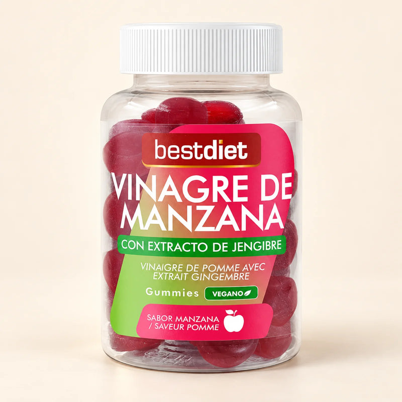 Gominolas de vinagre de manzana con jengibre